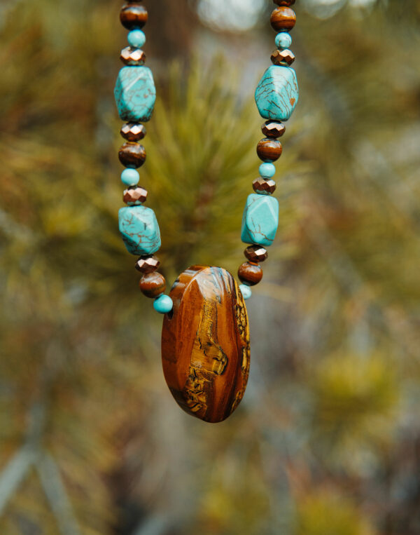 bound by nature cedar necklace detail